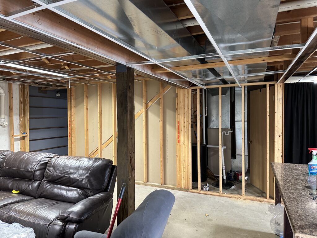 Basement remodel work by Greenwood Indiana handyman
